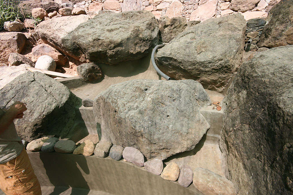 Kanäle für den Frischwasserzulauf 