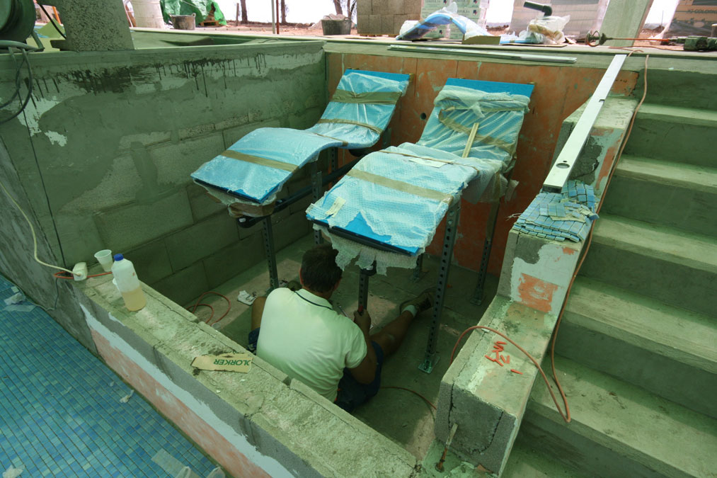 Montage der Sprudelliegen