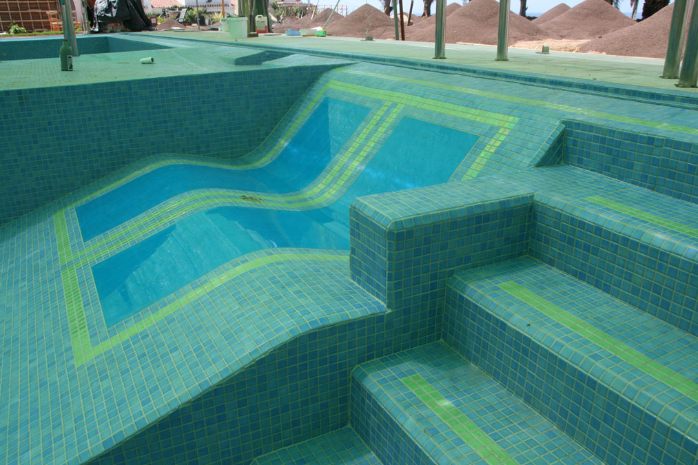 fertige Mosaikbeschichtung im Detail