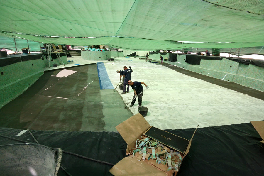 Dichtschlämme einbringen