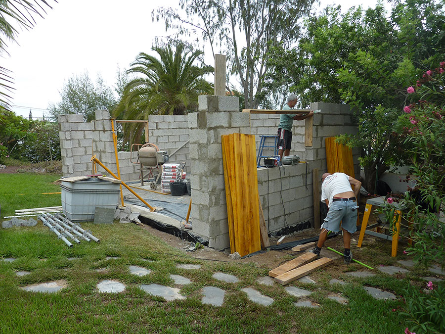 Construccion paredes bloques hormigon